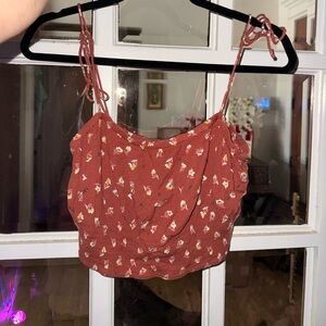 Billabong Rust Floral Crop Top